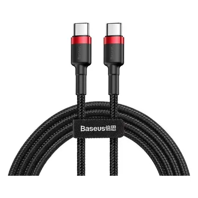 USB Type-C töltő- és adatkábel, USB Type-C, 100 cm, 3000 mA, 60W, törésgátlóval, gyorstöltés, PD