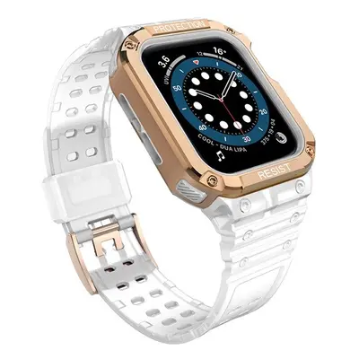 Apple Watch 1-6, SE, SE (2022) (42 / 44 mm) / Watch 7-9 (45 mm), Szilikon védőkeret, közepesen ü