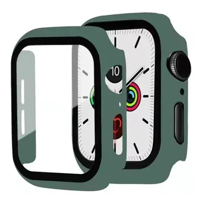 Apple Watch 7 (45mm), Műanyag védőkeret, kijelzővédő üveggel, közepesen ütésálló, szíj nélkül, z