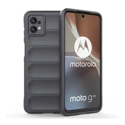 Motorola Moto G32, Szilikon tok, közepesen ütésálló, 3D minta, sötétszürke