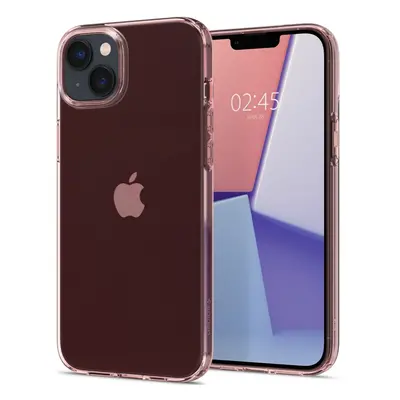 Apple iPhone 14, Szilikon tok, Spigen Crystal Flex, átlátszó/vörösarany