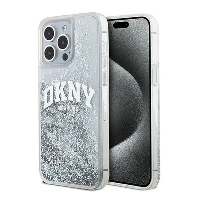 DKNY Liquid Glitter Arch Logo iPhone 15 Pro tok Max tok, átlátszó