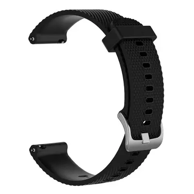 Garmin Vivoactive 3 / Vivomove HR, szilikon pótszíj, állítható, keresztben csíkos minta, fekete