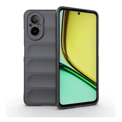 Realme C67 4G, Szilikon tok, közepesen ütésálló, 3D minta, sötétszürke