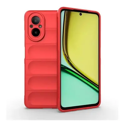 Realme C67 4G, Szilikon tok, közepesen ütésálló, 3D minta, piros