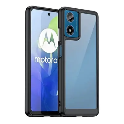 Motorola Moto G04 / G04s / G24 / G24 Power / E14, Műanyag hátlap védőtok + szilikon keret, közep