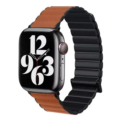 Apple Watch 1-6, SE, SE (2022) (42 / 44 mm) / Watch 7-8 (45 mm), műbőr/szilikon pótszíj, mágnese