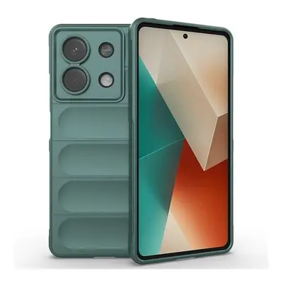 Xiaomi Redmi Note 13 5G, Szilikon tok, közepesen ütésálló, 3D minta, sötétzöld