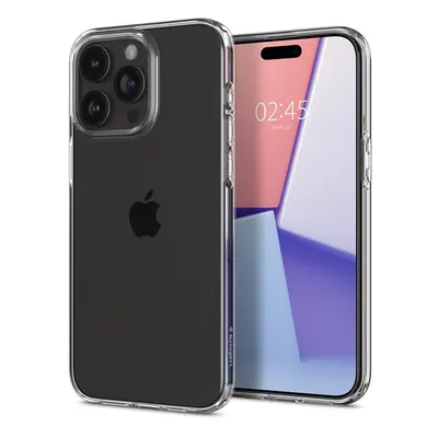 Apple iPhone 15 Pro Max, Szilikon tok, Spigen Liquid Crystal, átlátszó