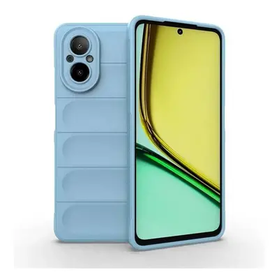 Realme C67 4G, Szilikon tok, közepesen ütésálló, 3D minta, világoskék