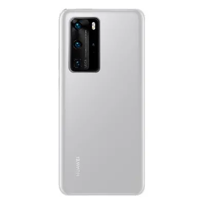 Huawei P40 Pro, Műanyag hátlap védőtok, gumírozott, áttetsző