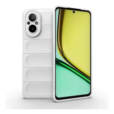 Realme C67 4G, Szilikon tok, közepesen ütésálló, 3D minta, fehér