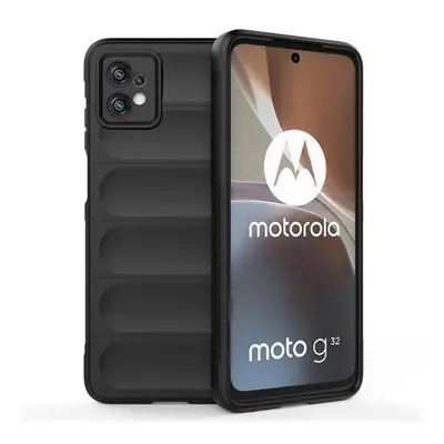 Motorola Moto G32, Szilikon tok, közepesen ütésálló, 3D minta, fekete