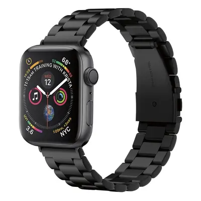 Apple Watch 1-6, SE (42 / 44 mm), fém pótszíj, Spigen Modern Fit, fekete