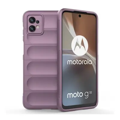 Motorola Moto G32, Szilikon tok, közepesen ütésálló, 3D minta, lila