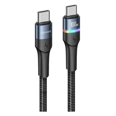 USB Type-C töltő- és adatkábel, USB Type-C, 120 cm, 5000 mA, 100W, törésgátlóval, gyorstöltés, P