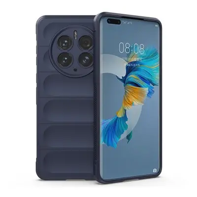 Huawei Mate 50 Pro, Szilikon tok, közepesen ütésálló, 3D minta, sötétkék