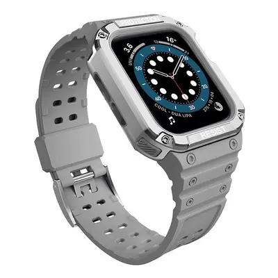 Apple Watch 1-6, SE, SE (2022) (42 / 44 mm) / Watch 7-9 (45 mm), Szilikon védőkeret, közepesen ü