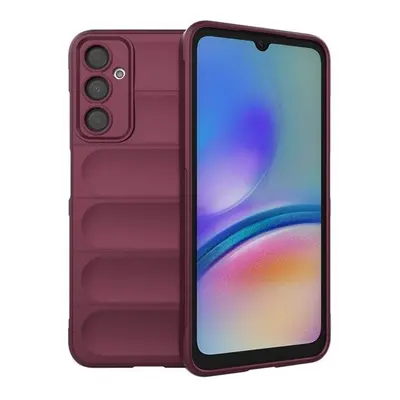 Samsung Galaxy A05s SM-A057F, Szilikon tok, közepesen ütésálló, 3D minta, bordó