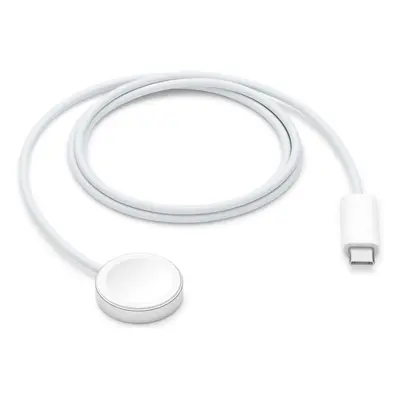 Apple Watch töltő, USB Type-C kábellel, 100 cm, mágneses, MX2H2ZM/A utódja, Apple, fehér, gyári