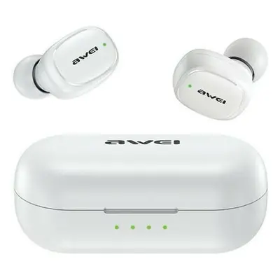 Bluetooth sztereó fülhallgató, v5.1, TWS, töltőtok, érintés vezérlés, vízálló, LED-es, AWEI T13 