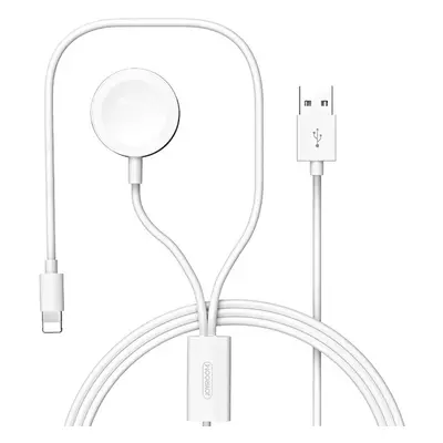 USB töltő- és adatkábel 2in1, Lightning, Apple Watch mágneses töltővel, 150 cm, 3000 mA, Joyroom