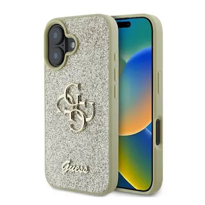 Guess Fixed Glitter Big 4G Apple iPhone 16 Plus hátlap tok, arany