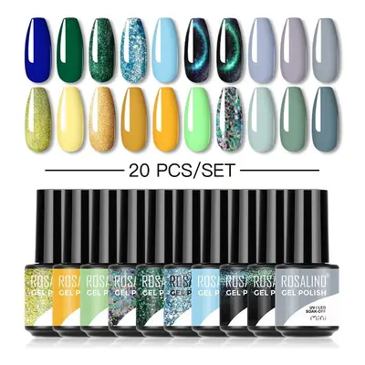 Gél lakk szett, 20 színű, Wooze Gel Polish, színes, SL-20GELS-11