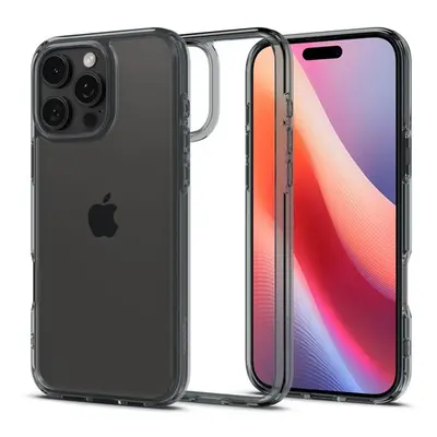 Apple iPhone 16 Pro Max, Műanyag hátlap védőtok + szilikon keret, Spigen Ultra Hybrid, átlátszó/