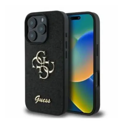 Guess Fixed Glitter Big 4G Apple iPhone 16 Pro Max hátlap tok, fekete