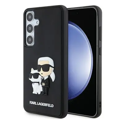 Karl Lagerfeld 3D Rubber Karl&Choupette Samsung Galaxy S24 tok, fekete