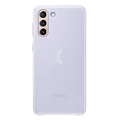 Samsung Galaxy S21 Plus 5G SM-G996, Műanyag hátlap védőtok, ultravékony, LED világítás, lila, gy