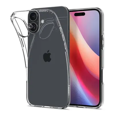 Apple iPhone 16, Szilikon tok, Spigen Liquid Crystal, átlátszó