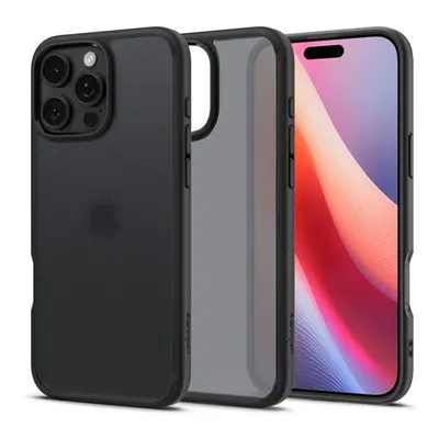 Apple iPhone 16 Pro Max, Műanyag hátlap védőtok + szilikon keret, Spigen Ultra Hybrid Matte, átt