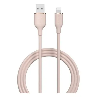 USB töltő- és adatkábel, Lightning, 120 cm, 2400 mA, Devia Jelly, EC630, rózsaszín