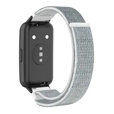 Huawei Band 7 / Honor Band 7, textíl pótszíj, nylon, tépőzáras, állítható, légáteresztő, ezüst/f