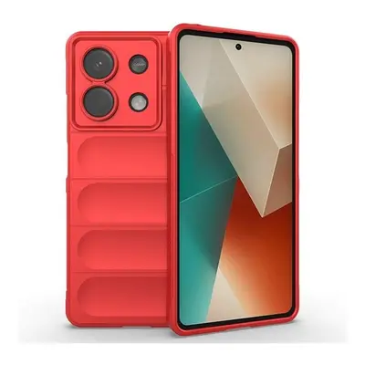 Xiaomi Redmi Note 13 5G, Szilikon tok, közepesen ütésálló, 3D minta, piros