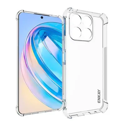 Huawei Honor X8a, Szilikon tok, közepesen ütésálló, légpárnás sarok, Enkay, átlátszó