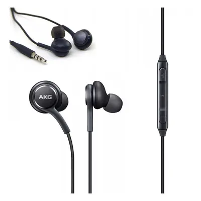 Vezetékes sztereó fülhallgató, 3.5 mm jack, felvevő gomb, Samsung - AKG, fekete, gyári