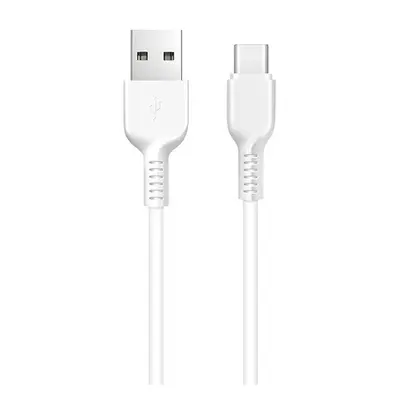 USB töltő- és adatkábel, USB Type-C, 200 cm, gyorstöltő, törésgátló, Hoco X20, fehér