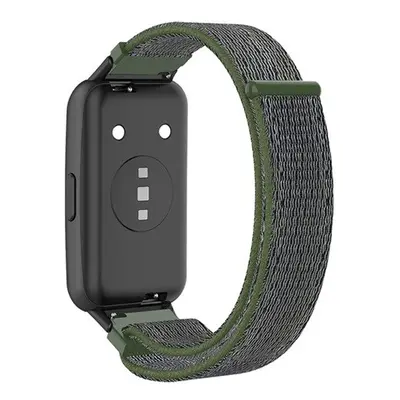 Huawei Band 7 / Honor Band 7, textíl pótszíj, nylon, tépőzáras, állítható, légáteresztő, szürke/