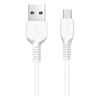 USB töltő- és adatkábel, USB Type-C, 300 cm, gyorstöltő, törésgátló, Hoco X20, fehér