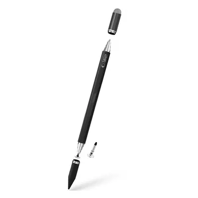 Univerzális toll, (bármilyen kapacitív kijelzőhöz), USP200 3-TIP Stylus Pen, fekete