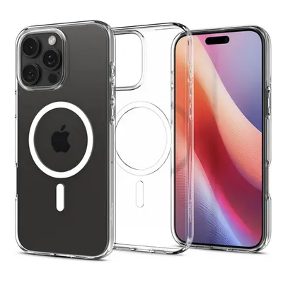 Apple iPhone 16 Pro, Szilikon tok, Magsafe töltővel kompatibilis, Spigen Liquid Crystal Mag, átl