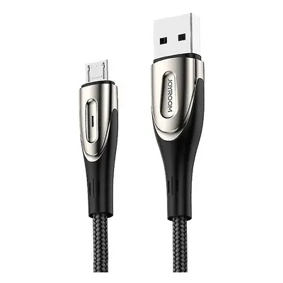 USB töltő- és adatkábel, microUSB, 120 cm, 3000 mA, törésgátlóval, gyorstöltés, cipőfűző minta, 