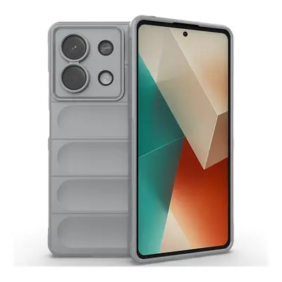 Xiaomi Redmi Note 13 5G, Szilikon tok, közepesen ütésálló, 3D minta, világosszürke