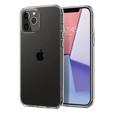 Apple iPhone 12 / 12 Pro, Szilikon tok, Spigen Crystal Flex, átlátszó