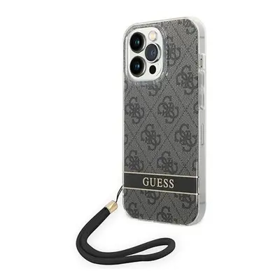 Guess 4G Print Strap Apple iPhone 14 Pro Max hátlap tok, fekete