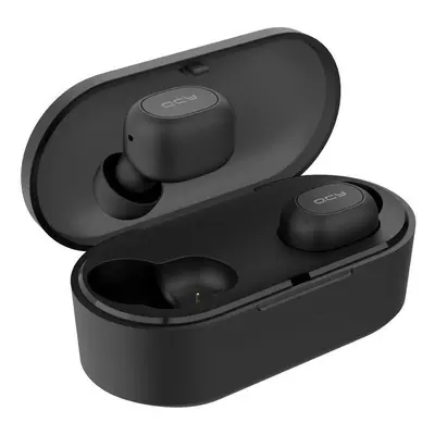 Bluetooth sztereó fülhallgató, v5.0, TWS, töltőtok, funkció gomb, zajszűrővel, vízálló, játékoso