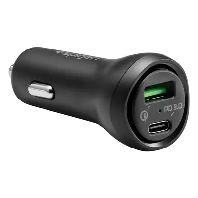 Autós töltő, Szivargyújtós töltő, 45W, 1 x USB aljzat, 1 x USB Type-C aljzat, gyorstöltés, QC 3.